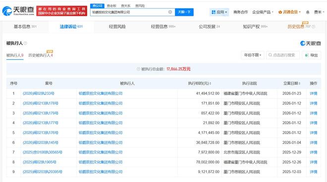 鉑爵旅拍深陷債務(wù)泥潭 4149萬執(zhí)行風(fēng)波折射行業(yè)轉(zhuǎn)型之痛